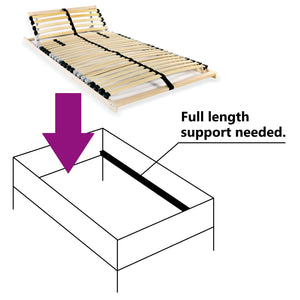 Rete a Doghe 7 Zone con 28 Doghe 80x200 cm cod mxl 53956