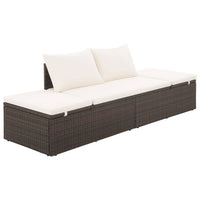 Lettino da Giardino Marrone 195x60 cm in Polyrattancod mxl 70705