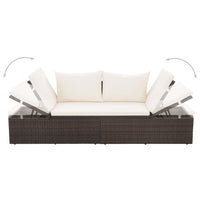 Lettino da Giardino Marrone 195x60 cm in Polyrattancod mxl 70705