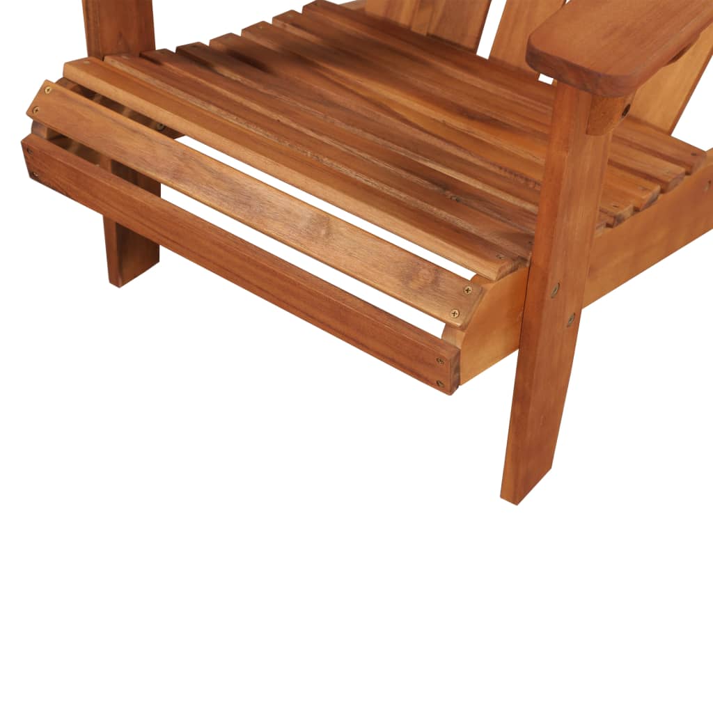 Sedia da Giardino Adirondack con Poggiapiedi Massello di Acacia  cod mxl 61462