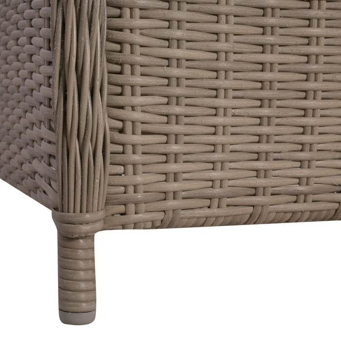 Sedie da Esterno con Cuscini 2 pz in Polyrattan Marrone 44148