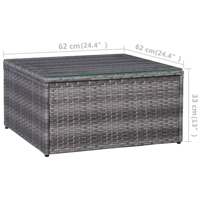 Set Divani da Giardino 5 pz con Cuscini in Polyrattan Grigio cod mxl 40862