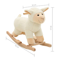 Pecora a Dondolo Peluche 78x34x58 cm Bianco cod mxl 72244