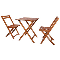 Set da Bistrot 3 pz Pieghevole in Legno Massello di Acacia cod mxl 35645