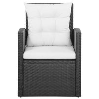 Set Divani da Giardino 5 pz con Cuscini in Polyrattan Nero cod mxl 41298