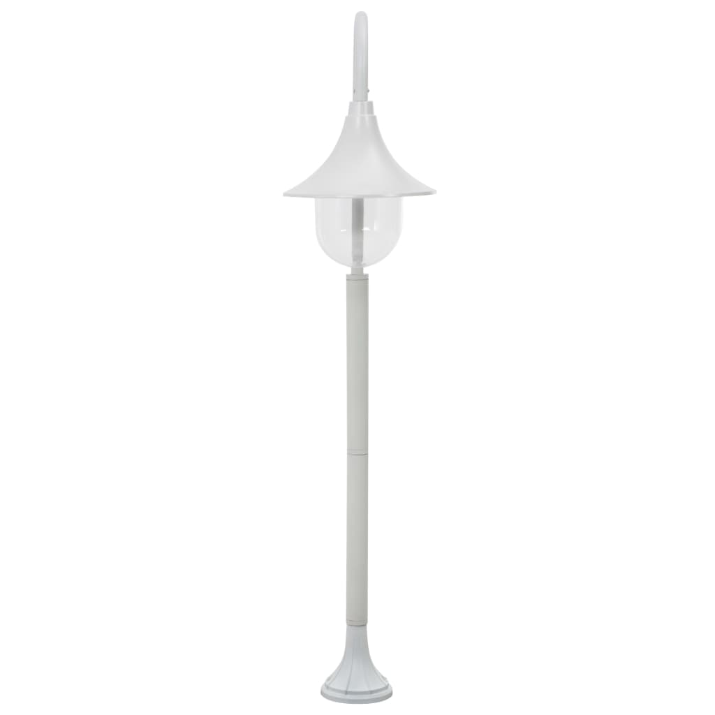 Lampione da Giardino E27 120 cm Alluminio Bianco