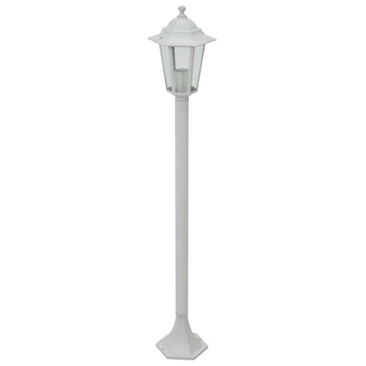 Lampioni da Giardino 6 pz E27 110 cm in Alluminio Bianco 44215