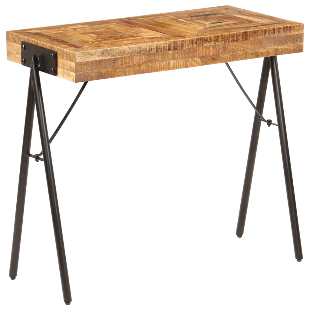 Tavolo Consolle in Legno Massello di Mango 80x40x75 cm