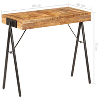 Tavolo Consolle in Legno Massello di Mango 80x40x75 cm 246339