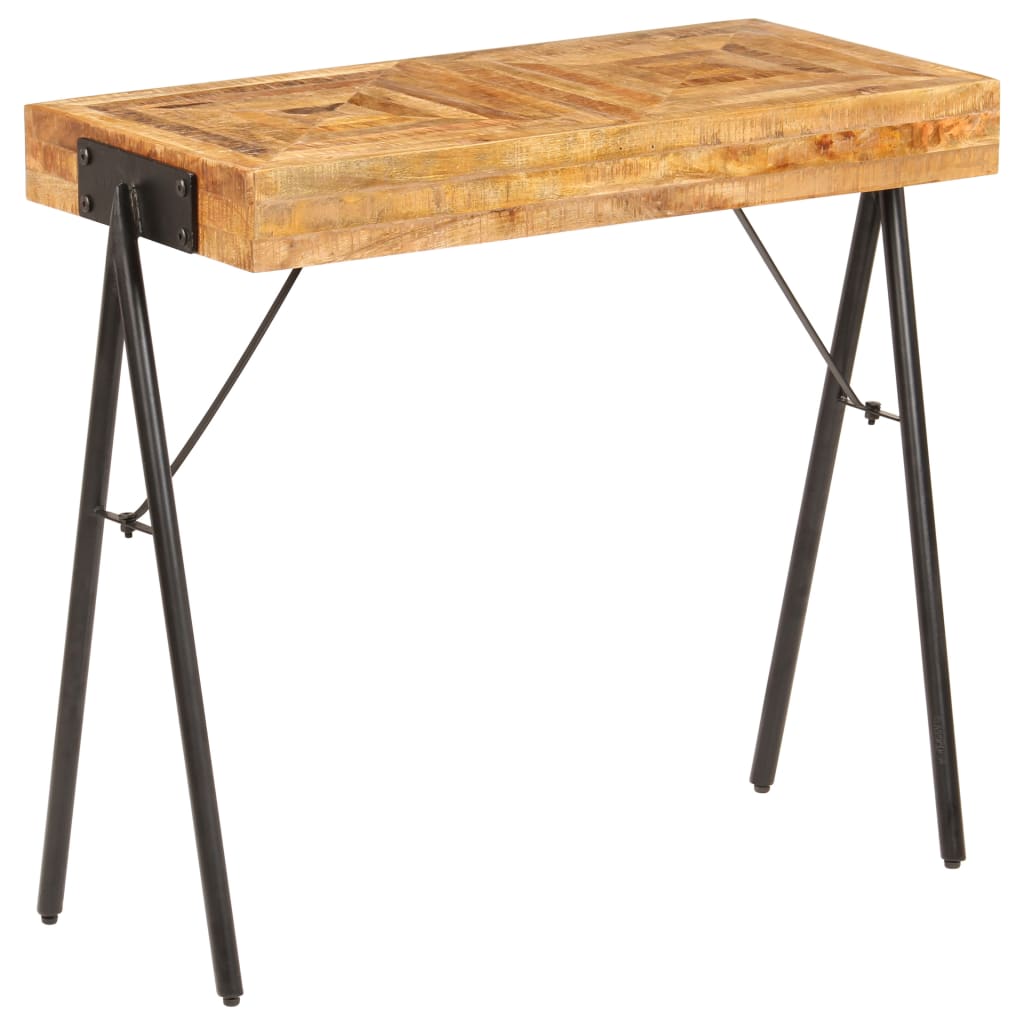 Tavolo Consolle in Legno Massello di Mango 80x40x75 cm