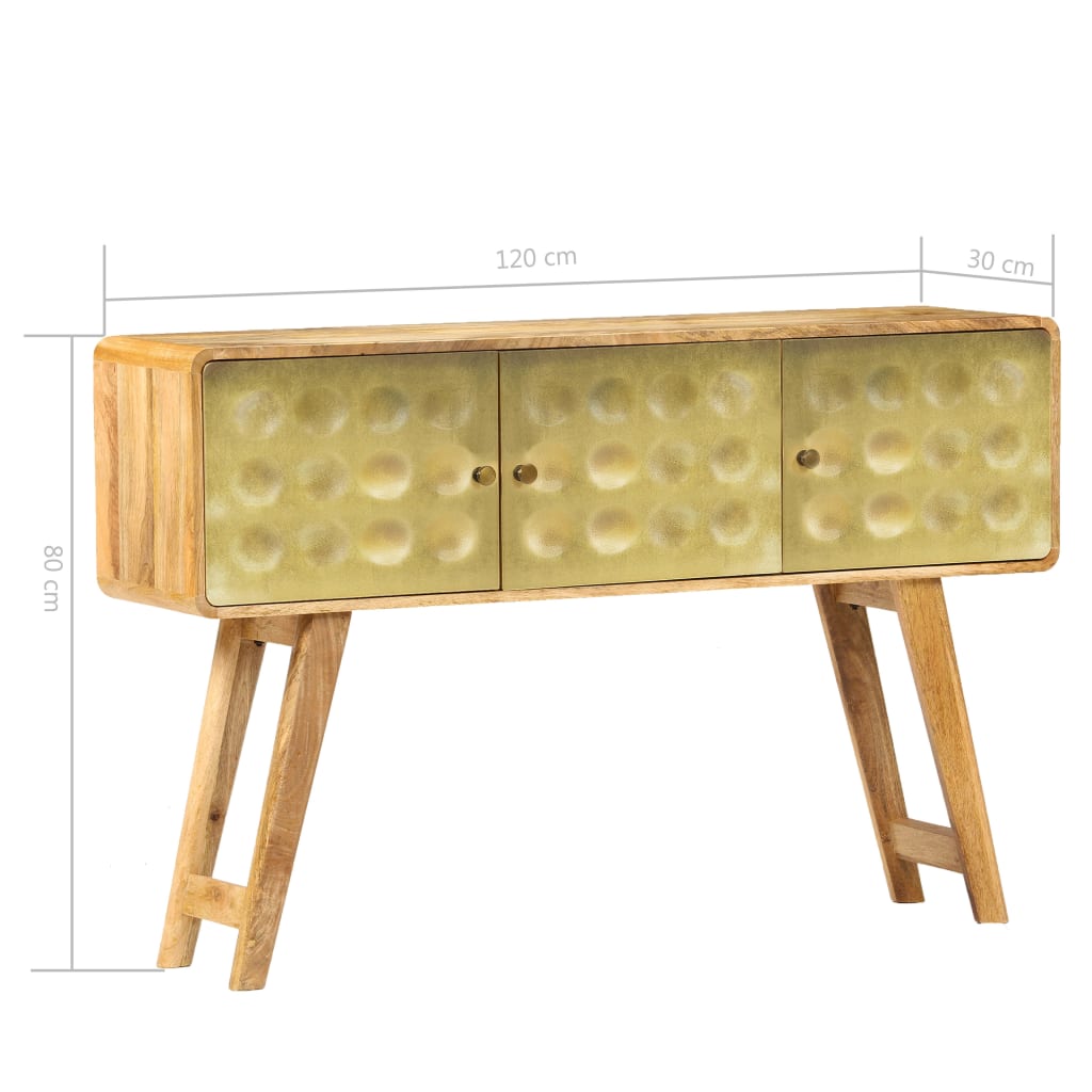 Credenza in Legno Massello di Mango 120x30x80 cm cod mxl 21001