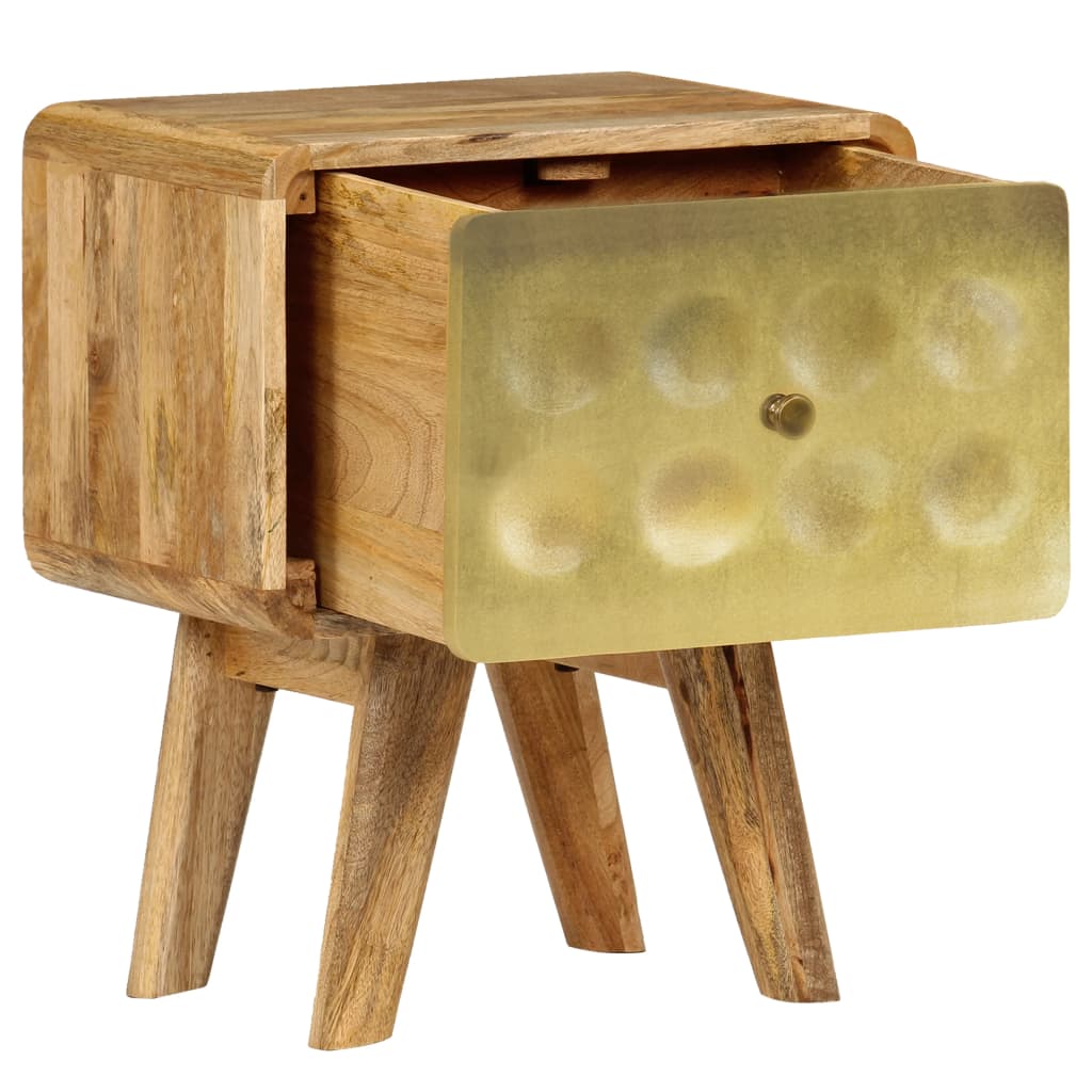 Comodino in Legno Massello di Mango 40x30x49 cm 246343