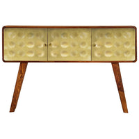 Credenza in Massello di Sheesham con Stampa Dorata 120x30x80 cm 246347