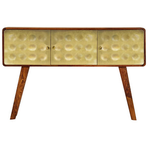 Credenza in Massello di Sheesham con Stampa Dorata 120x30x80 cm 246347