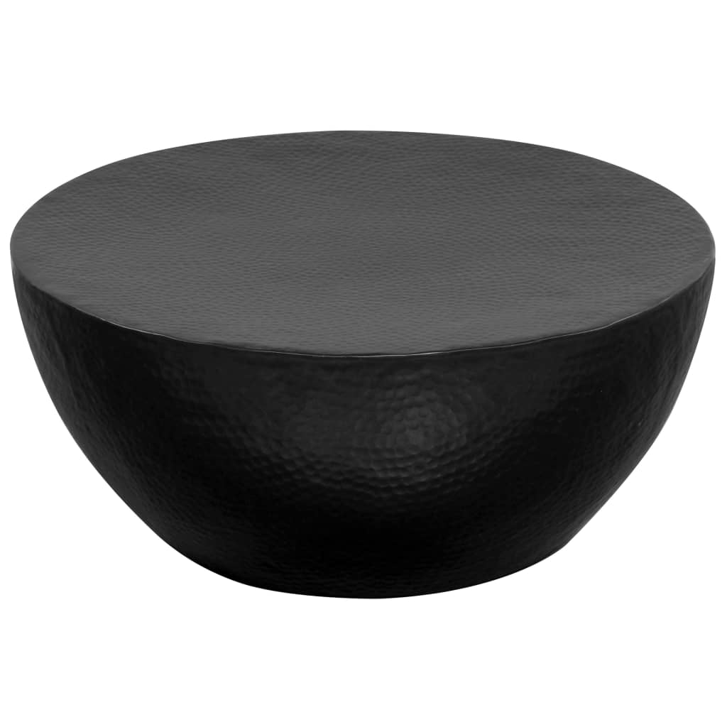 Tavolino da Caffè in Alluminio Martellato 70x30 cm Nero cod mxl 21227