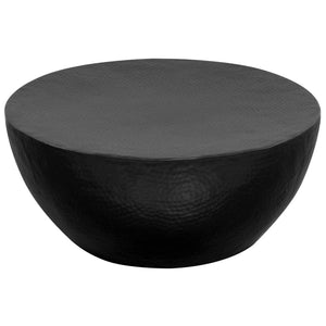 Tavolino da Caffè in Alluminio Martellato 70x30 cm Nero cod mxl 21227