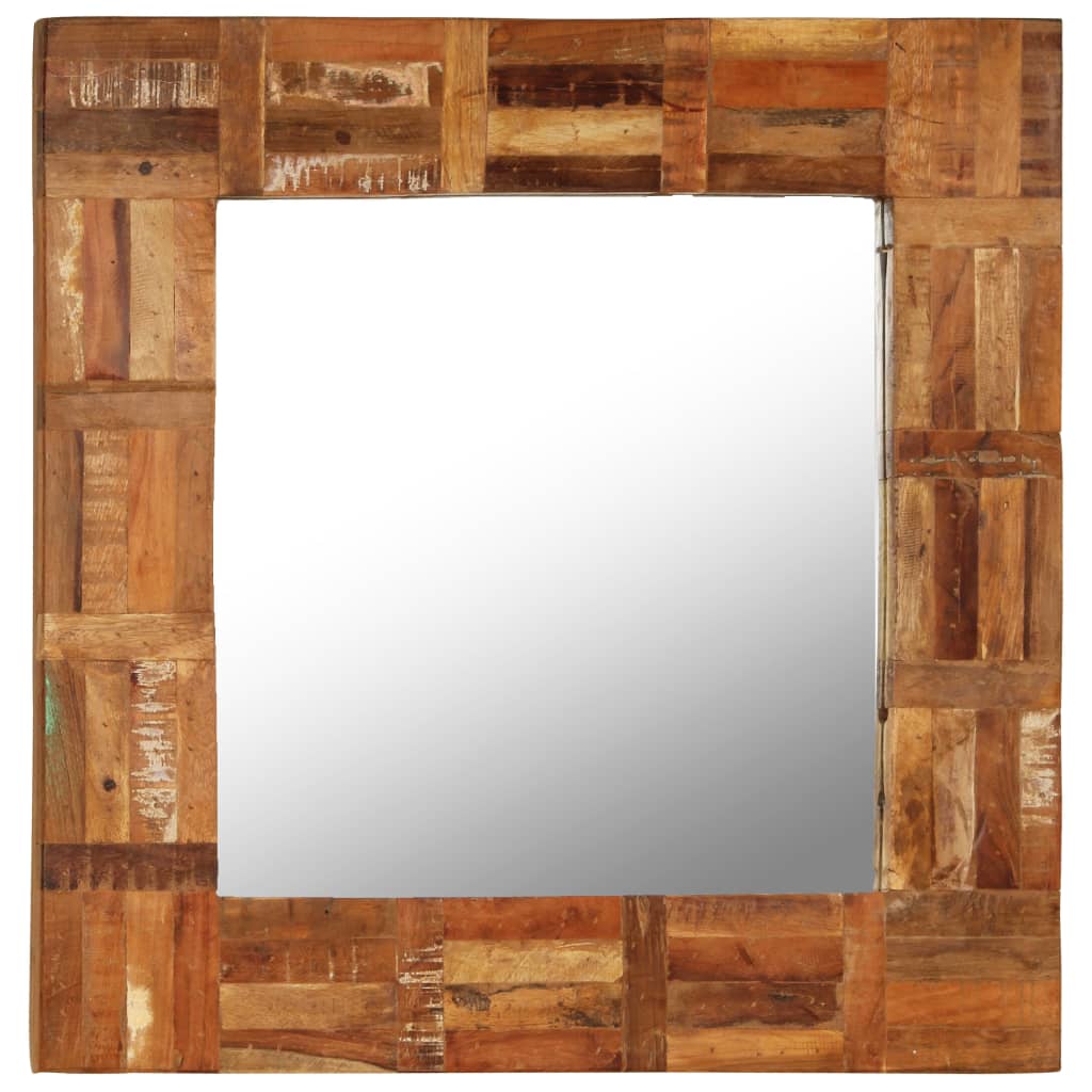 Specchio da Parete in Legno Massello di Recupero 60x60 cm cod mxl 67853