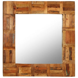 Specchio da Parete in Legno Massello di Recupero 60x60 cm cod mxl 67853