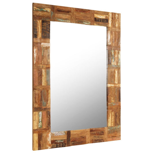 Specchio da Parete in Legno Massello di Recupero 60x90 cm 246418