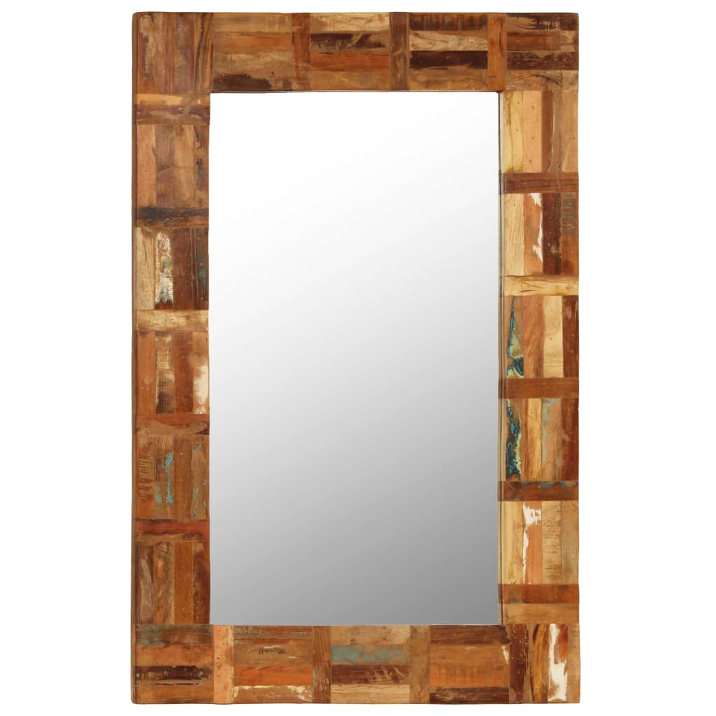 Specchio da Parete in Legno Massello di Recupero 60x90 cm cod mxl 67728