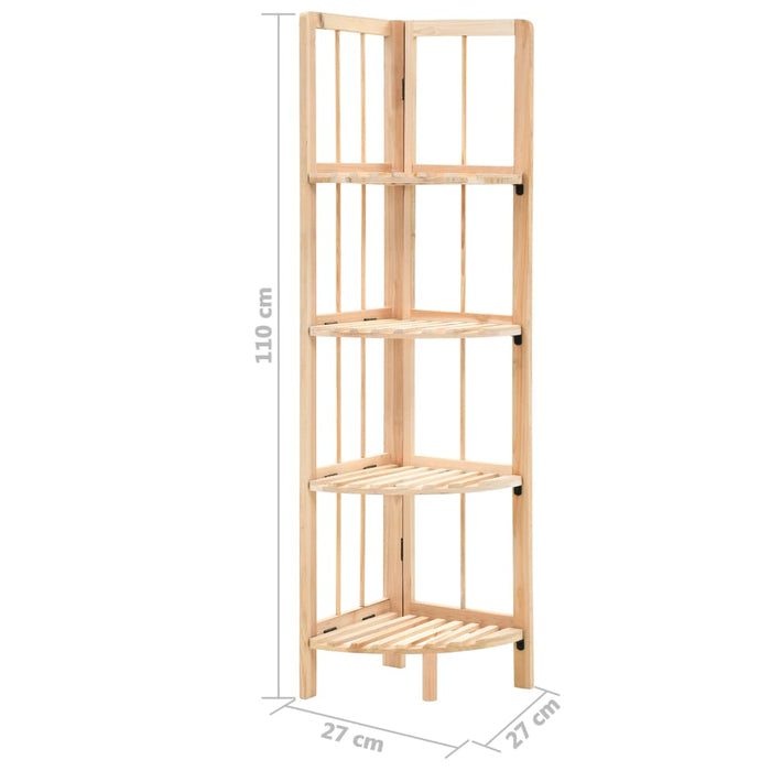 Scaffale Angolare in Legno di Cedro 27x27x110 cm