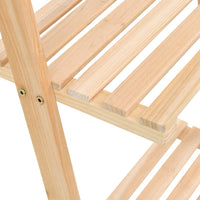 Scala Portaoggetti a Parete in Legno di Cedro 41,5x30x176 cm 246438