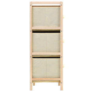 246439 Storage Rack with 6 Fabric Baskets Cedar Wood Beige cod mxl 49618