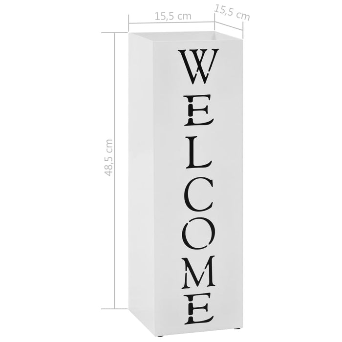 Porta Ombrelli Welcome in Acciaio Bianco  cod mxl 76800