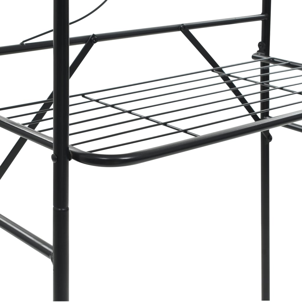 Scaffale da Bagno 60x33x174 cm Nero