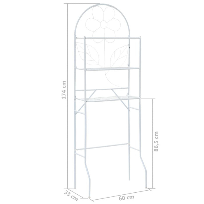 Scaffale da Bagno 60x33x174 cm Bianco cod mxl 46715