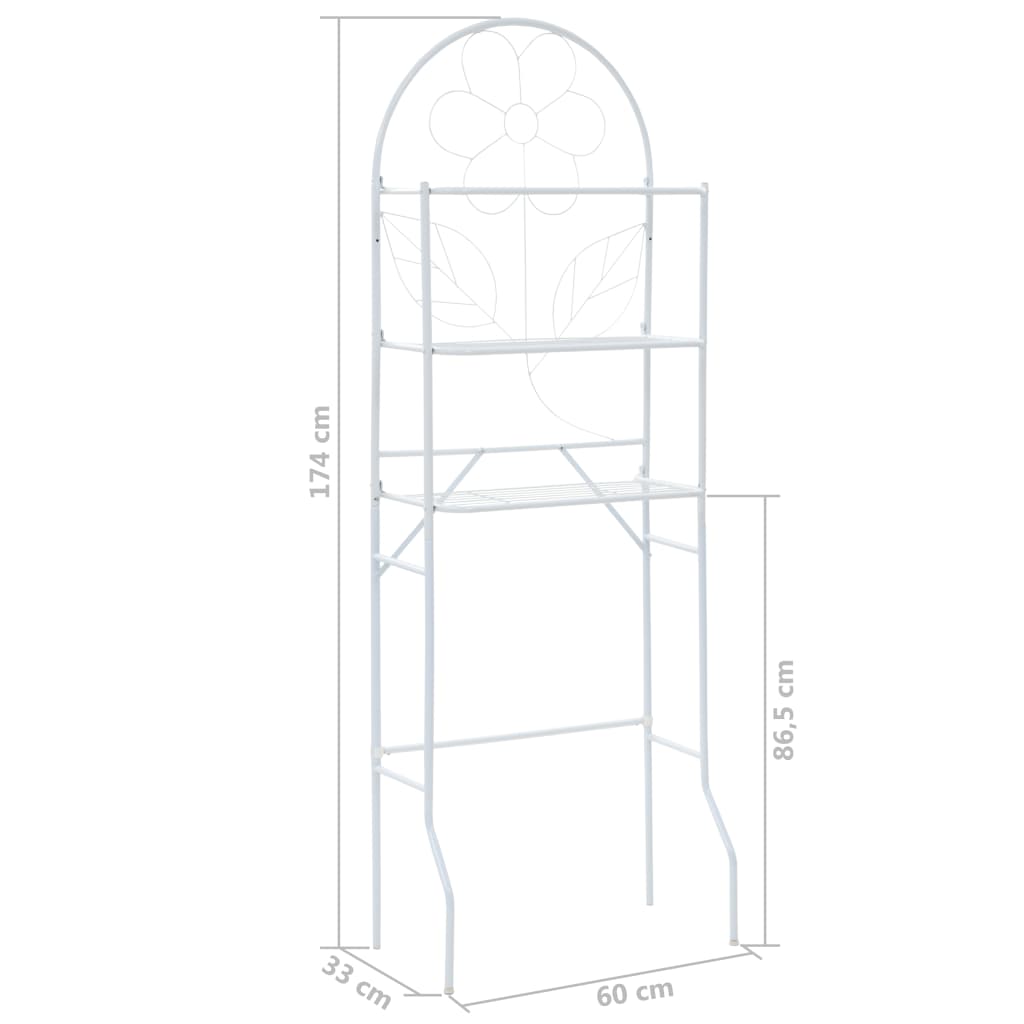 Scaffale da Bagno 60x33x174 cm Bianco 246723