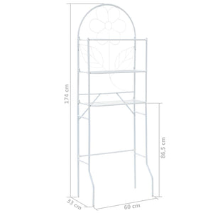 Scaffale da Bagno 60x33x174 cm Bianco 246723