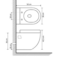 WC Sospeso in Ceramica Nera 143023