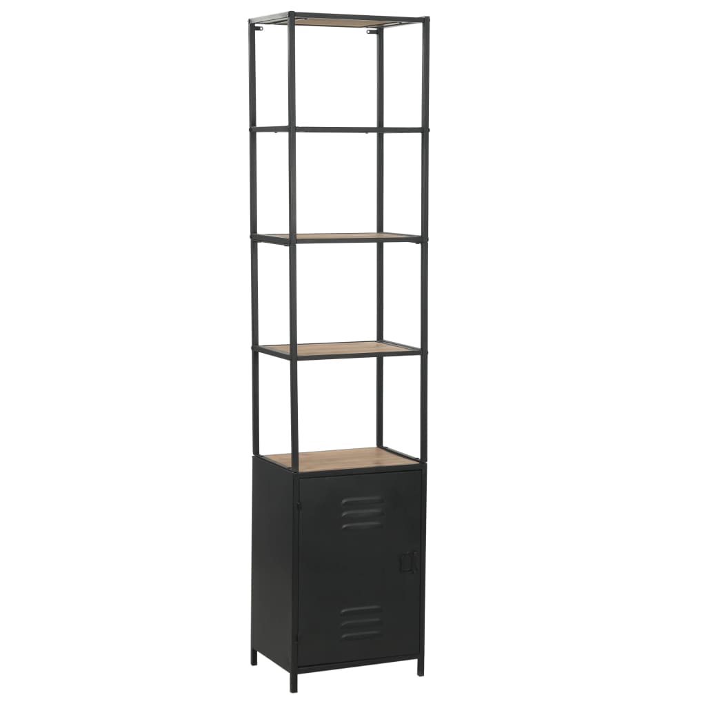 Libreria in Legno Massello di Abete e Acciaio 40,5x32,5x180 cm 246425