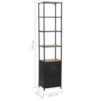 Libreria in Legno Massello di Abete e Acciaio 40,5x32,5x180 cm 246425