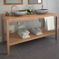 Mobile per Lavabo in Massello di Teak  132x45x75 cm cod mxl 71779