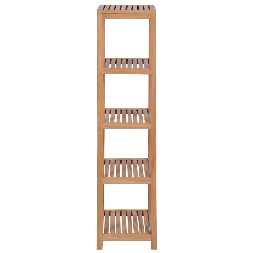 Scaffale per Bagno a 4 Ripiani in Massello di Teak 42x42x165cm