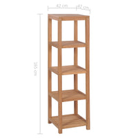 Scaffale per Bagno a 4 Ripiani in Massello di Teak 42x42x165cm cod mxl 12538