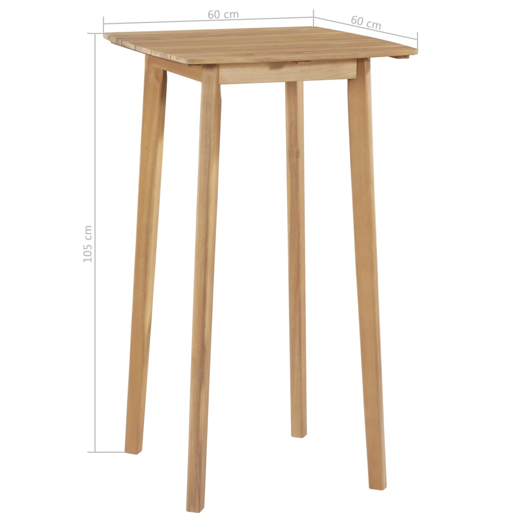 Set da Pranzo da Giardino 5 pz in Legno Massello di Acacia cod mxl 34841