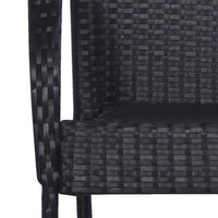 Sedie da Esterno Impilabili 2 pz in Polyrattan Nere cod mxl 13928