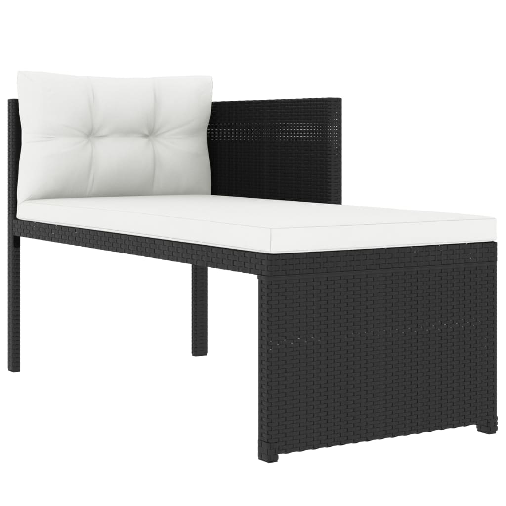 Set Divani da Giardino 4 pz in Polyrattan Nero