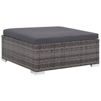 Set Divani da Giardino 6 pz con Cuscini in Polyrattan Grigio 44425