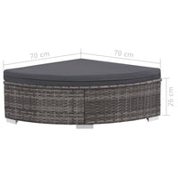 Set Divani da Giardino 6 pz con Cuscini in Polyrattan Grigio cod mxl 35251