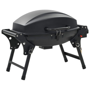 Barbecue e Griglia a Gas Portatile con Fornello Nero cod mxl 27096