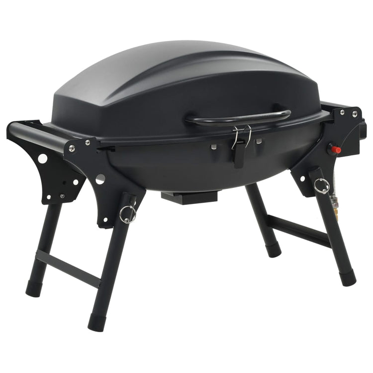 Barbecue e Griglia a Gas Portatile con Fornello Nero 44276