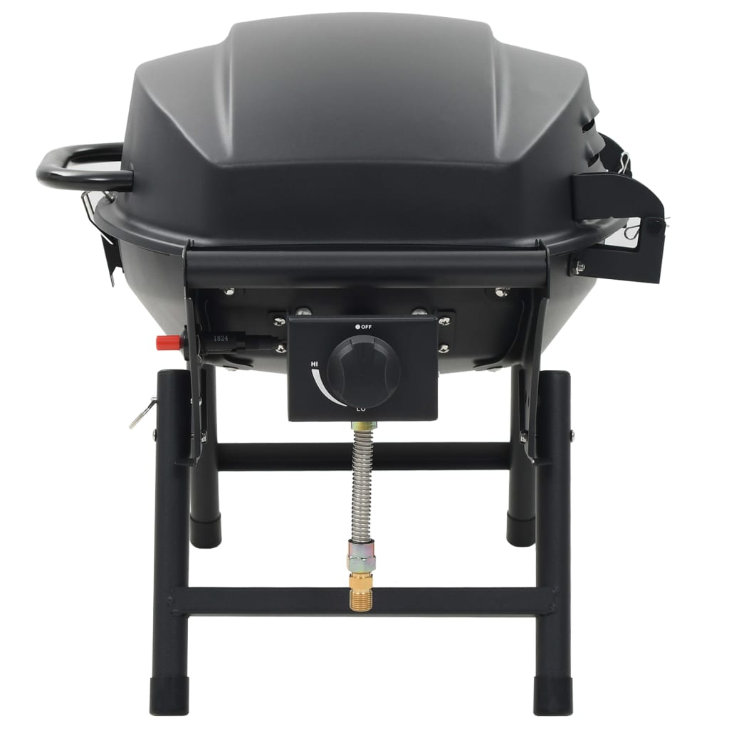 Barbecue e Griglia a Gas Portatile con Fornello Nero cod mxl 27096