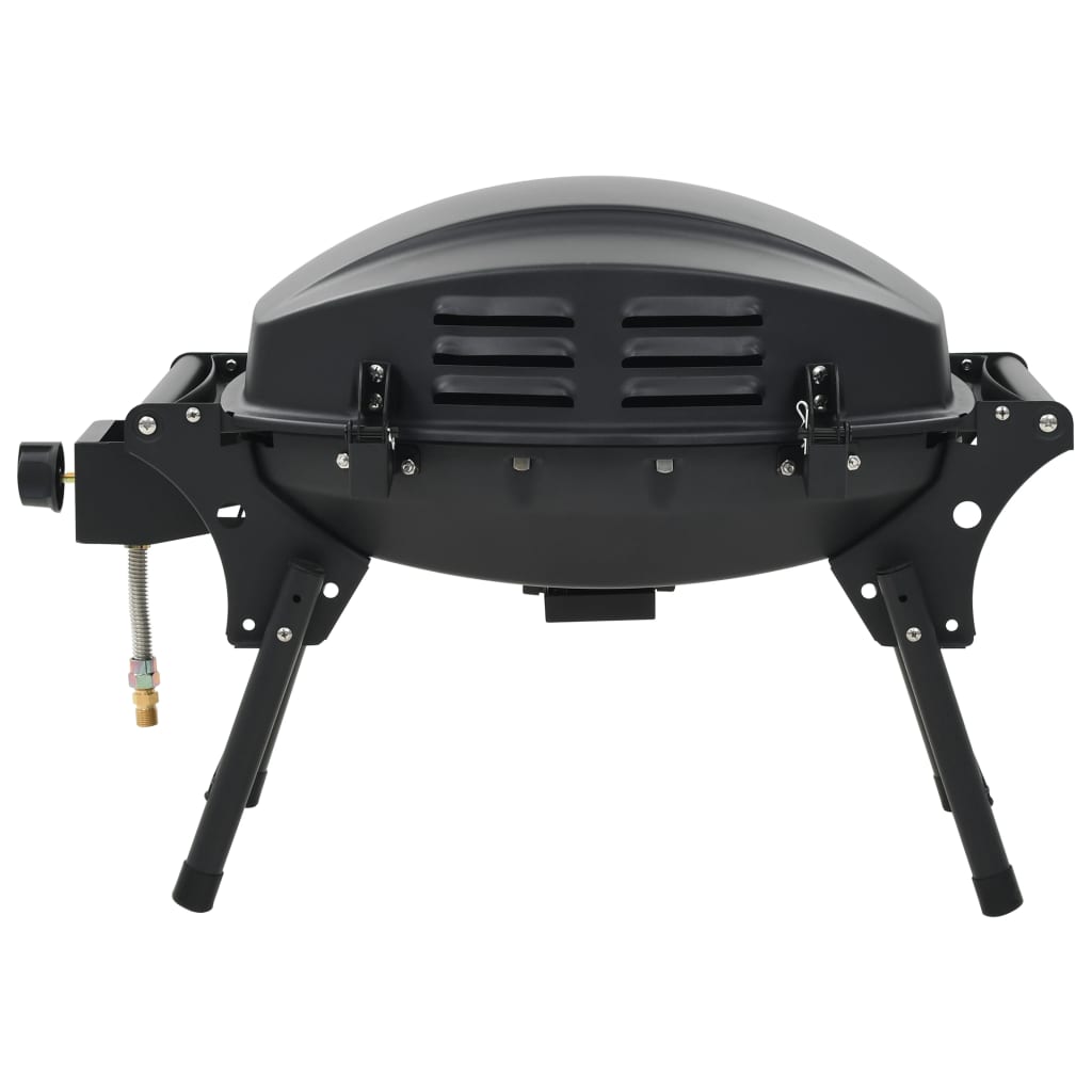 Barbecue e Griglia a Gas Portatile con Fornello Nero 44276