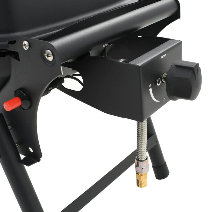 Barbecue e Griglia a Gas Portatile con Fornello Nero cod mxl 27096