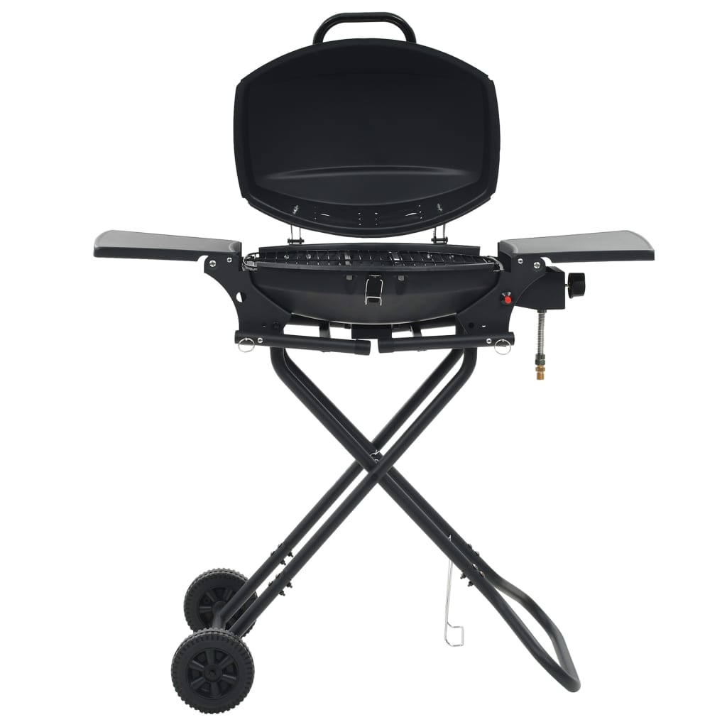 Barbecue e Griglia a Gas Portatile con Fornello Nero cod mxl 26447