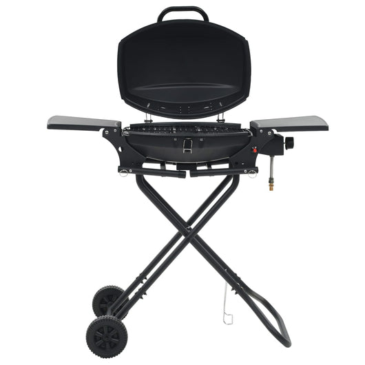 Barbecue e Griglia a Gas Portatile con Fornello Nero 44278